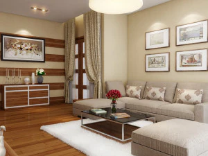 villa livingroom tradition 3D Model