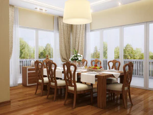 villa livingroom tradition 3D Model