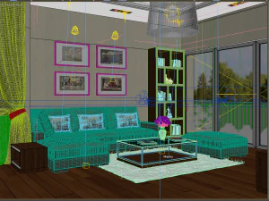 villa livingroom tradition 3D Model