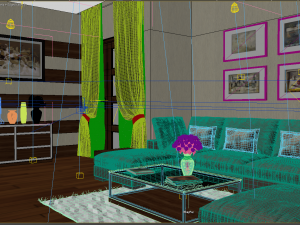 villa livingroom tradition 3D मॉडल
