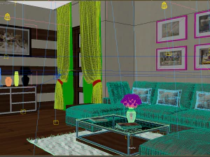 villa livingroom tradition 3D Model