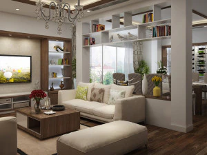 villa livingroom tropical 3D Model