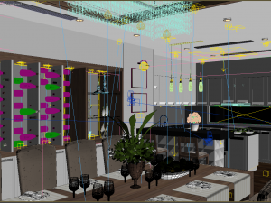 villa livingroom tropical 3D मॉडल
