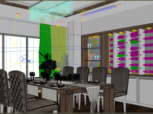 villa livingroom tropical 3D मॉडल