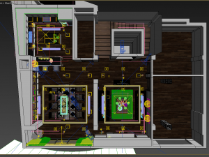 villa livingroom tropical 3D मॉडल