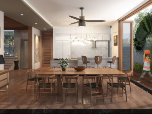 villa livingroom tropical 3D मॉडल
