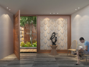 villa livingroom tropical 3D मॉडल