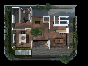 villa livingroom tropical 3D मॉडल