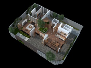 villa livingroom tropical 3D मॉडल