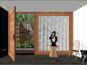 villa livingroom tropical 3D मॉडल