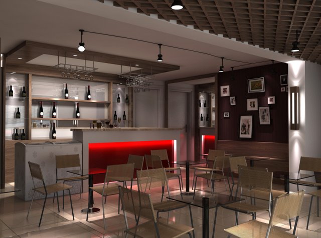 coffee house Modèle 3D .c4d .max .obj .3ds .fbx .stl .blend 
