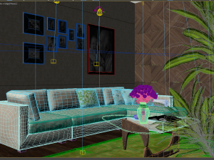 common room villa 3D मॉडल