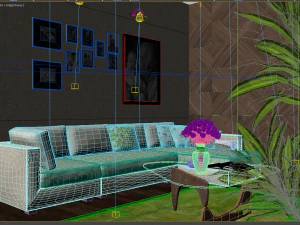 Gemeinschaftsraum Villa 3D Modell