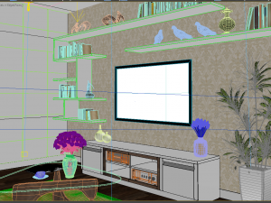 common room villa 3D मॉडल