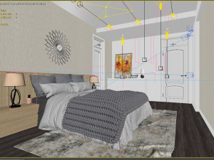 apartment bedroom modern 3D Model