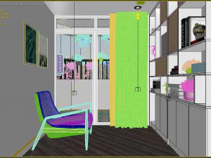 3d apartment livingroom modern 3D Model