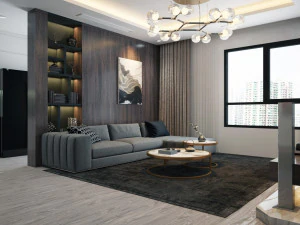 3d apartment livingroom modern 3D Model