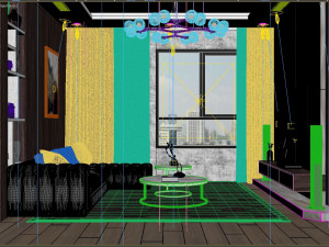 3d apartment livingroom modern Model 3D