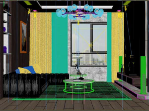 3d apartment livingroom modern 3D Model