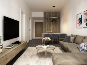 sala de apartamento simples Modelo 3D