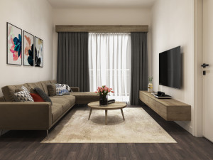apartment livingroom simple 3D Model
