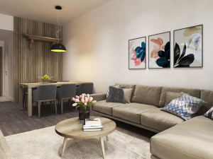 apartment livingroom simple 3D Model