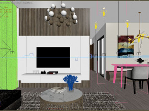 apartment livingroom modern 3Dモデル