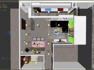 apartment livingroom modern 3Dモデル