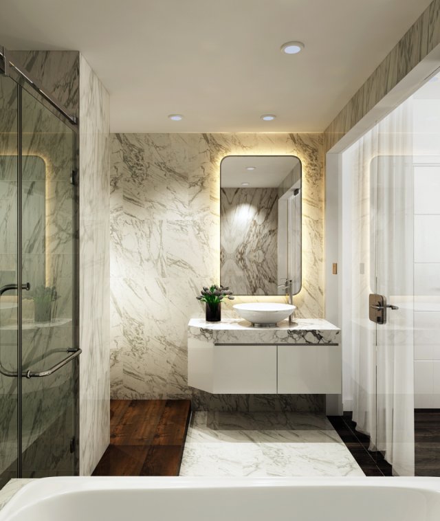 bathroom modern 3D Модель .c4d .max .obj .3ds .fbx .stl .blend 