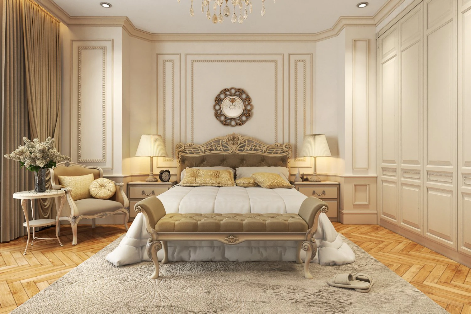 villa bedrom classical 3D Model .c4d .max .obj .3ds .fbx .stl .blend 