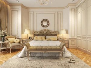 villa chambre classique Modèle 3D