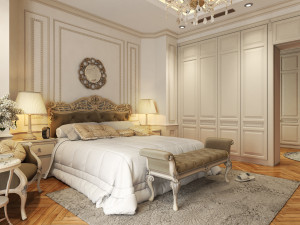 villa bedrom classical 3D-Modell