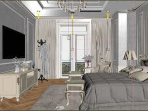 villa bedrom classical 3D-Modell