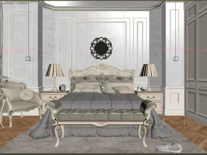 villa bedrom classical 3D Model