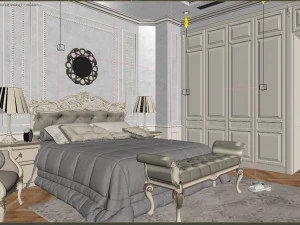 villa bedrom classical 3D Model
