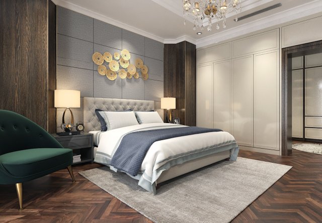 villa bedroom luxury Modelo 3D .c4d .max .obj .3ds .fbx .stl .blend 