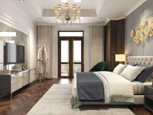 villa bedroom luxury 3D Model