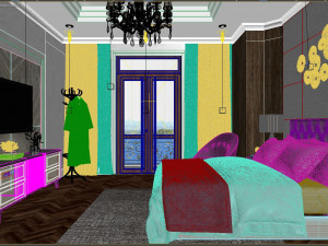 villa bedroom luxury Modelo 3D