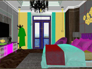 villa bedroom luxury 3D Model