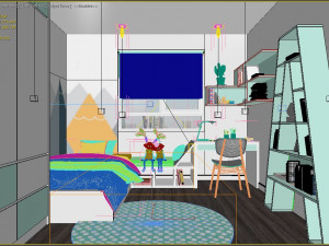 kids bedroom 3D Model