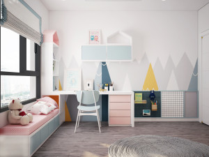 apartment kid bedroom modern 3D 모델