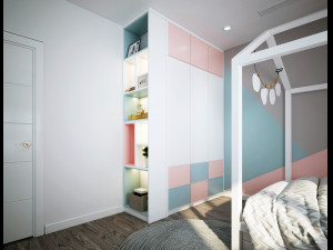 apartment kid bedroom modern 3D 모델