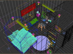 apartment kid bedroom modern 3D 모델