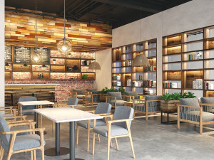 restaurant coffee tropical Model 3D