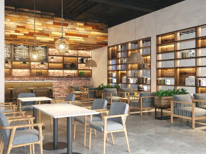 restaurant coffee tropical 3D Model