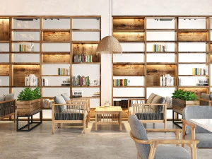 restaurant coffee tropical 3D Model