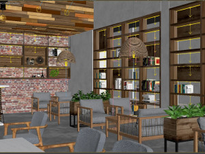 restaurant coffee tropical Model 3D
