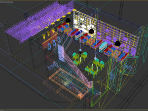 restaurant coffee tropical Model 3D