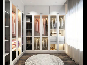 Luxus im Ankleidezimmer 3D Modell