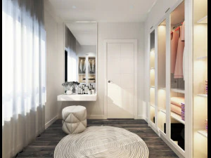 Luxus im Ankleidezimmer 3D Modell